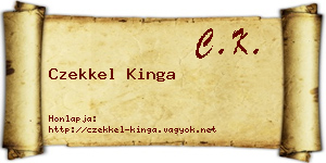 Czekkel Kinga névjegykártya